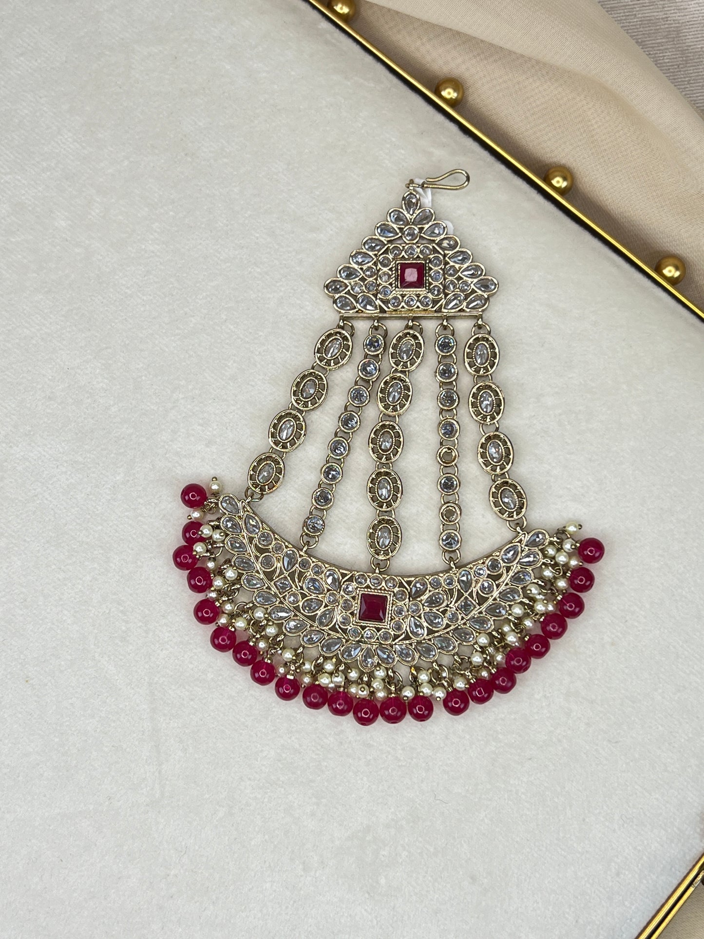 Oversize Side Tikka Headpiece | Jhoomar | Japta | Passa