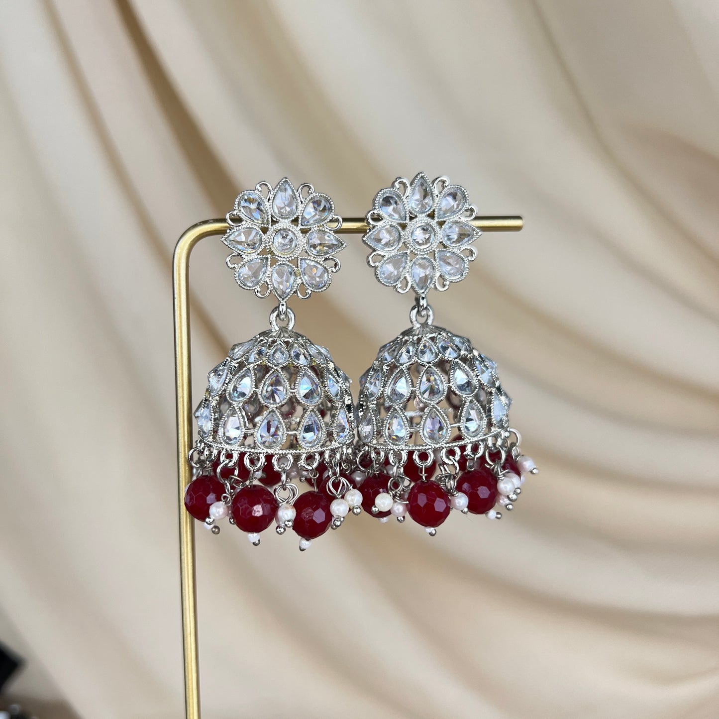 Polki Jhumka Earrings