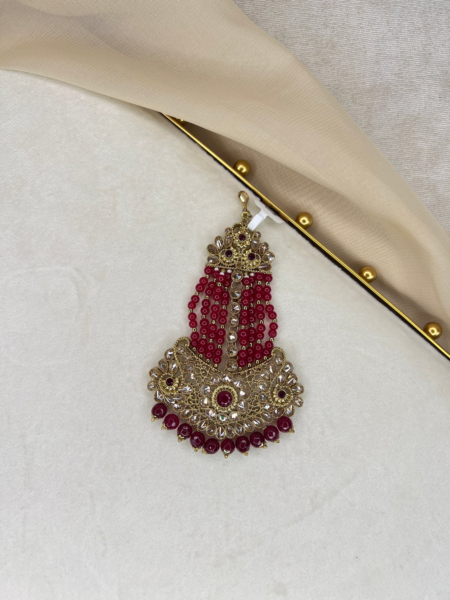 Side Tikka Headpiece | Jhoomar | Japta | Passa