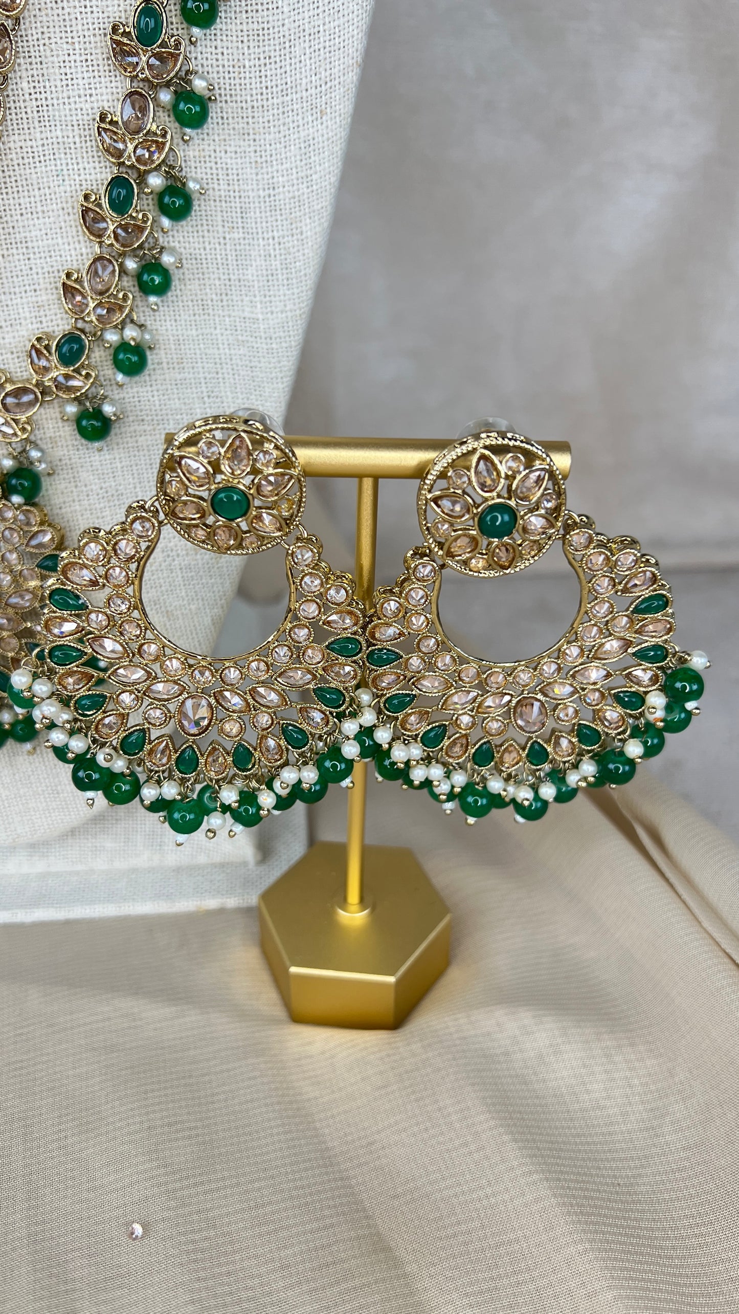 Polki Rani Haar | Mala | Long Necklace Set