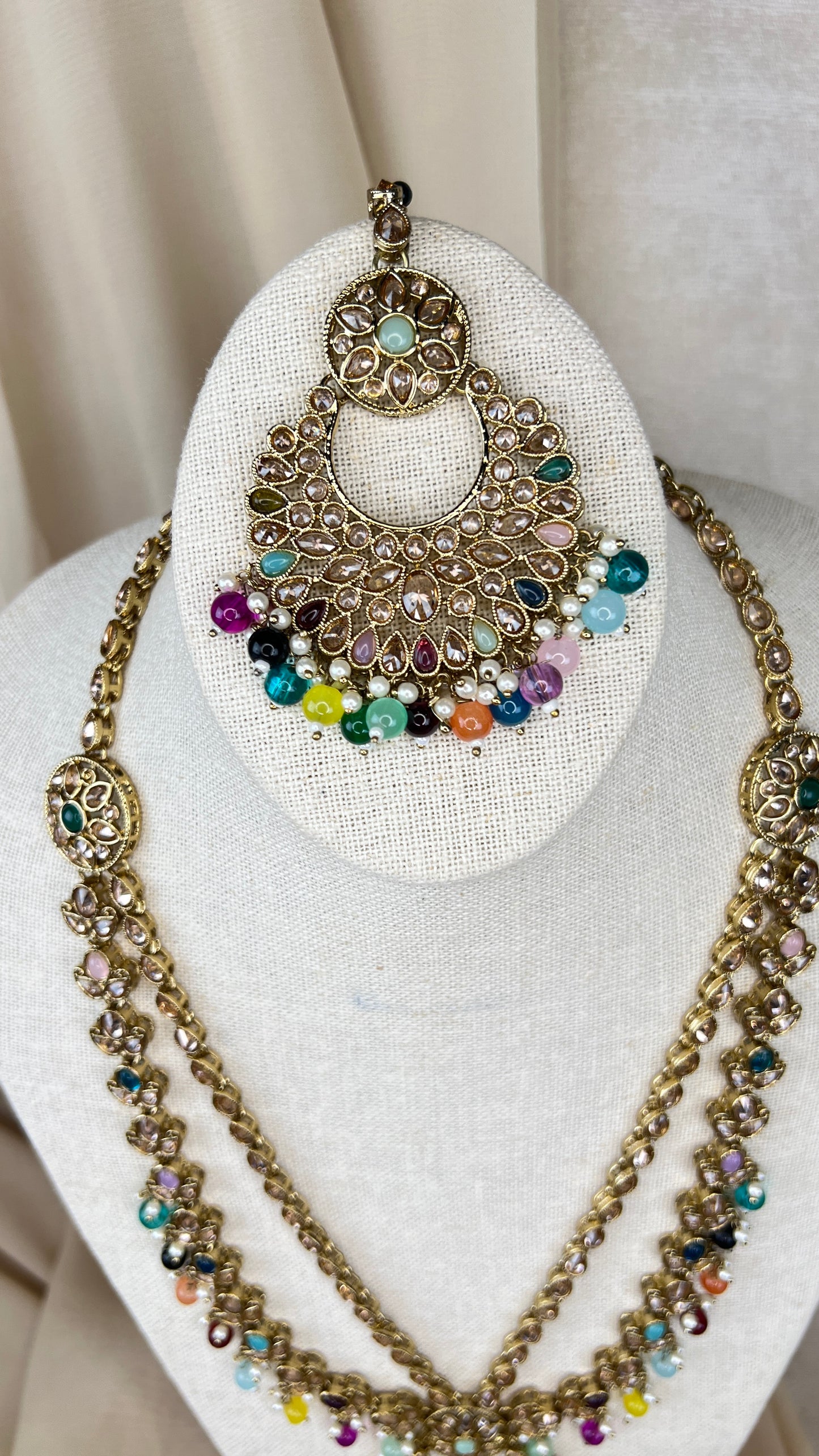 Polki Rani Haar | Mala | Long Necklace Set