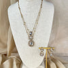 White Kundan | Long | Chain Necklace Set