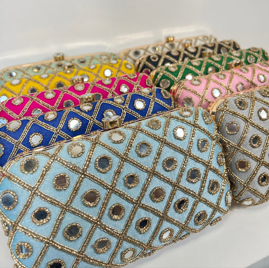 Embroidered Rectangle Clutch