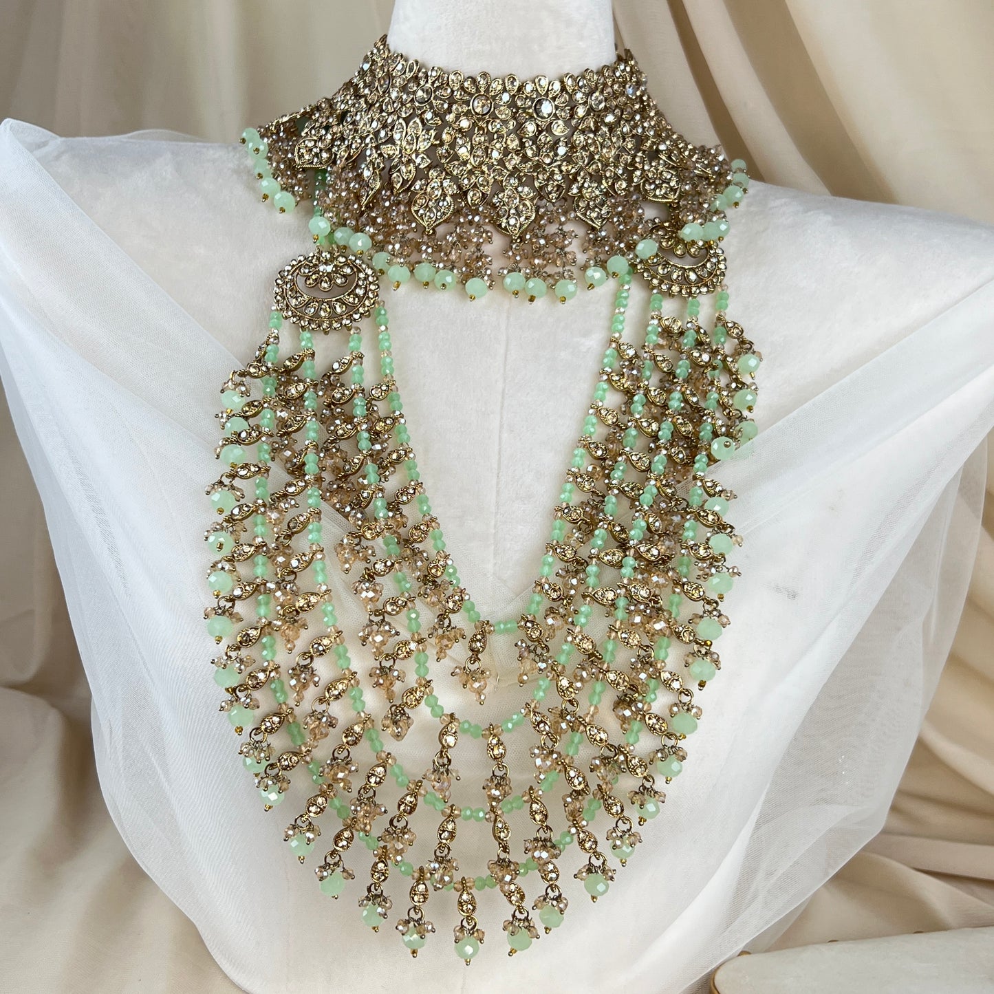 Long Layered Mala Full Bridal Set