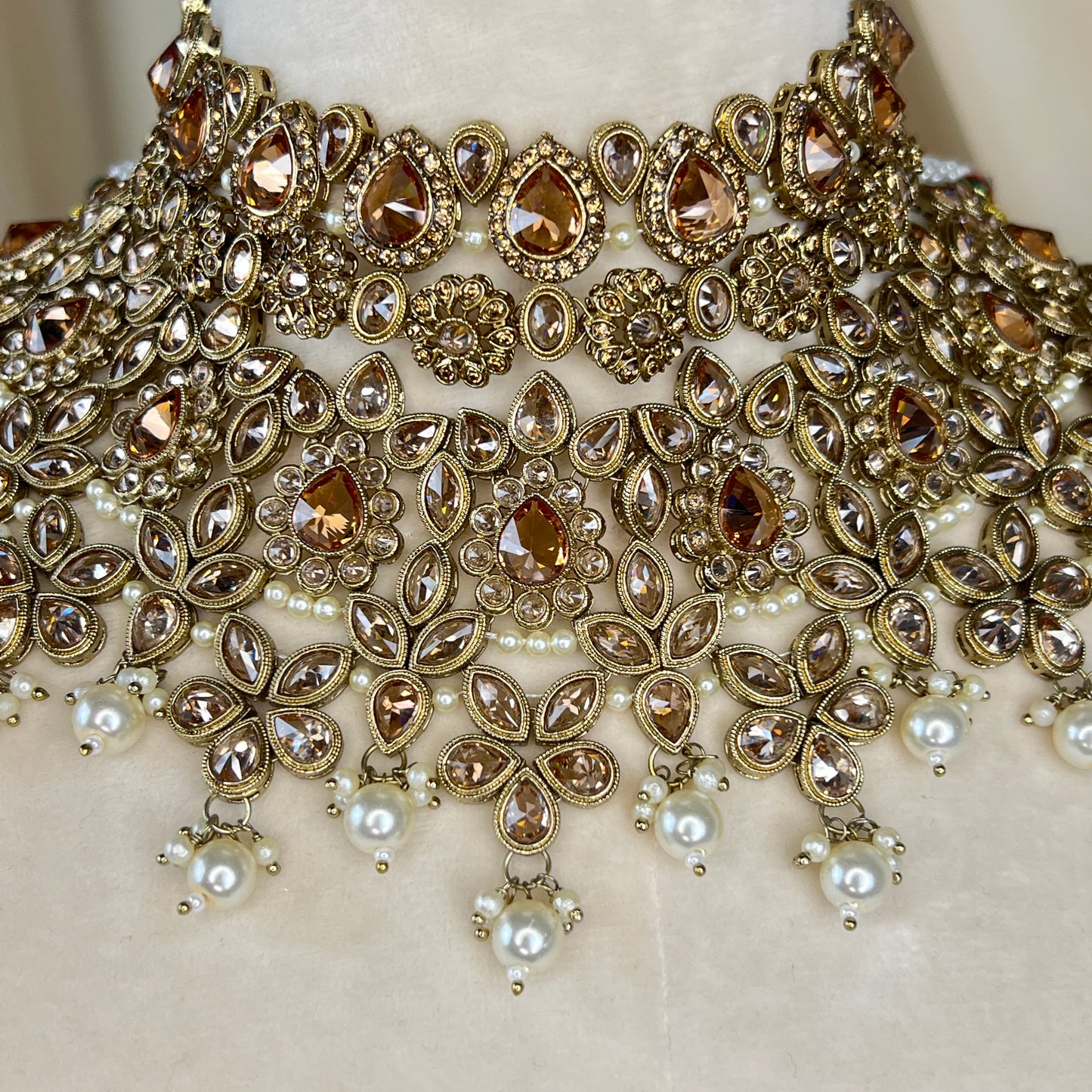Double Choker Semi Bridal Set