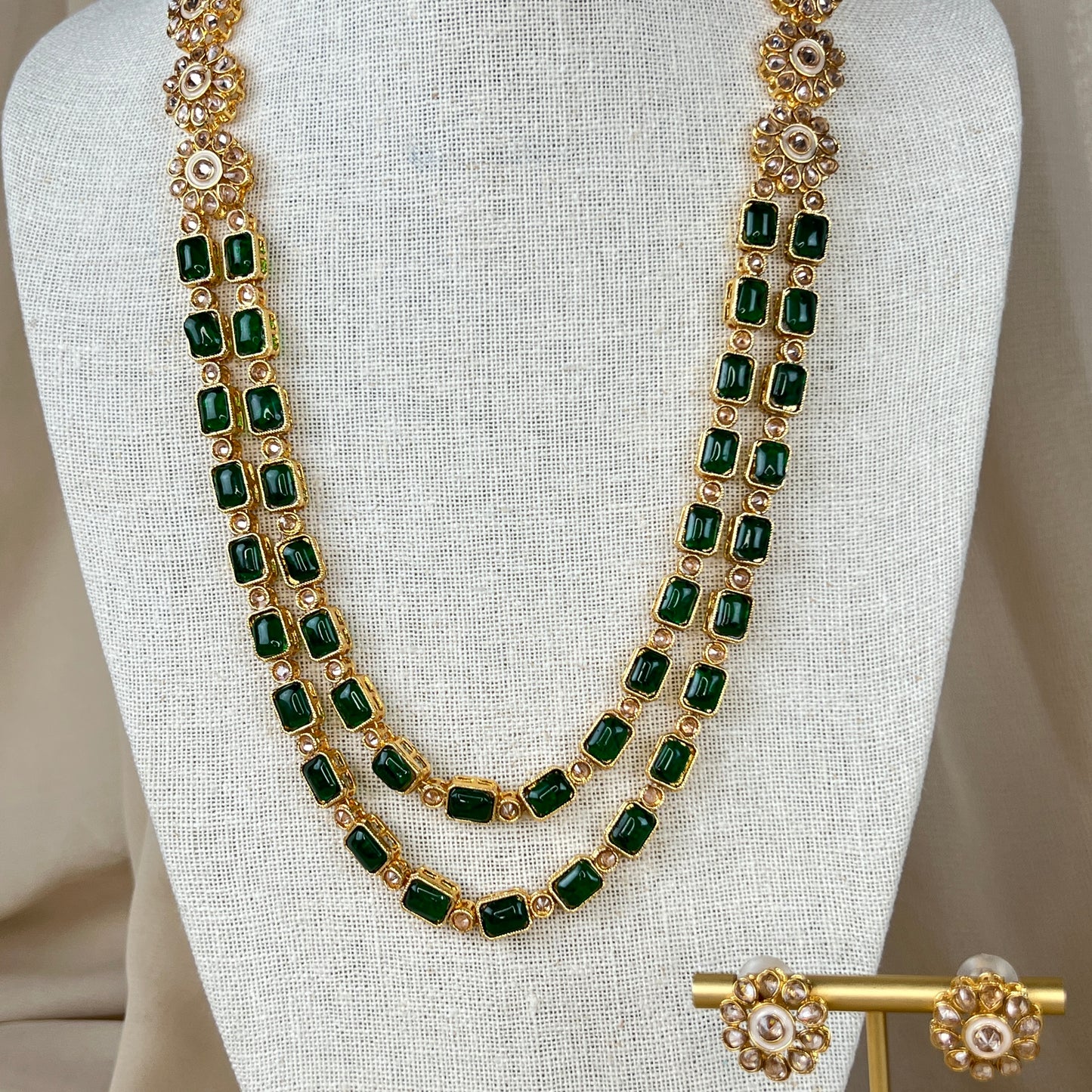 Long Mala | Haar | Necklace Set w/ Studs