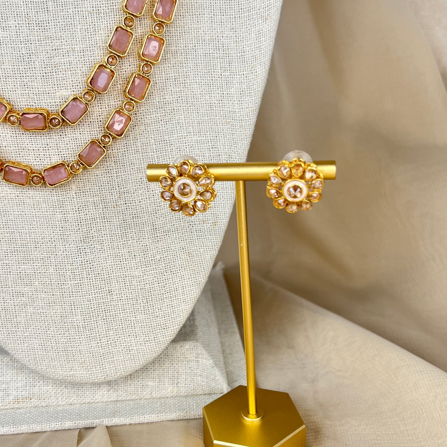 Long Mala | Haar | Necklace Set w/ Studs