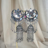 Silver Oxidixed Large Jhumkas
