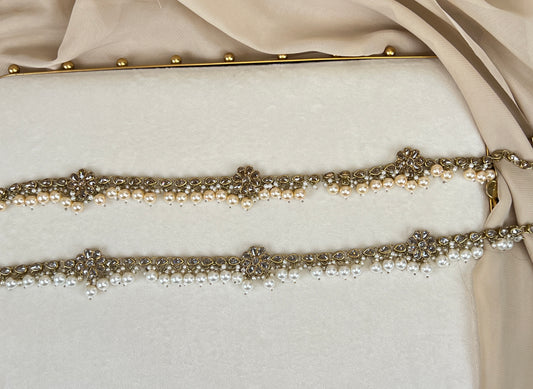 Flower Pearl Hip Chain | Waist Chain | Kamarbandh | Kamar Patta