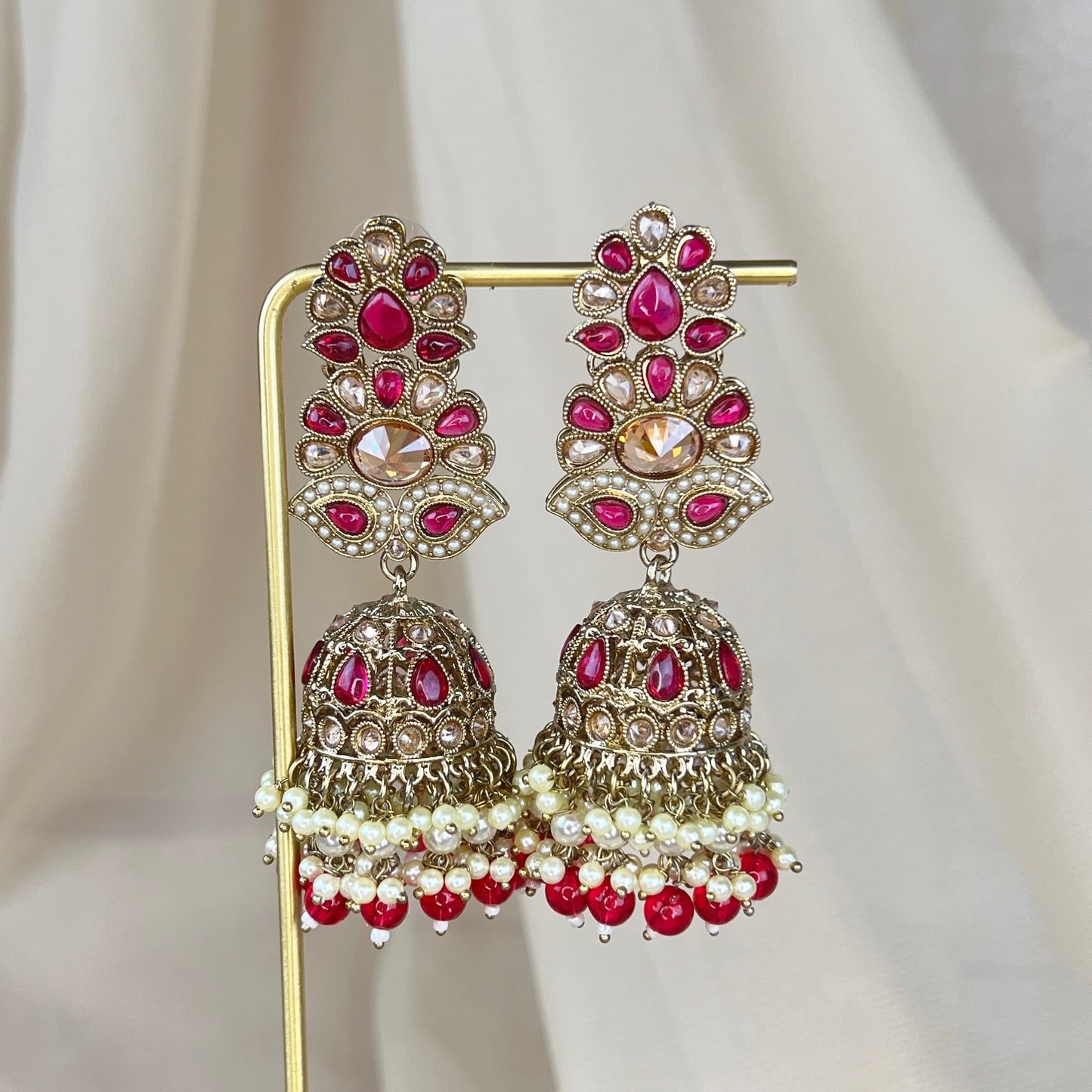 Large Polki Jhumkas