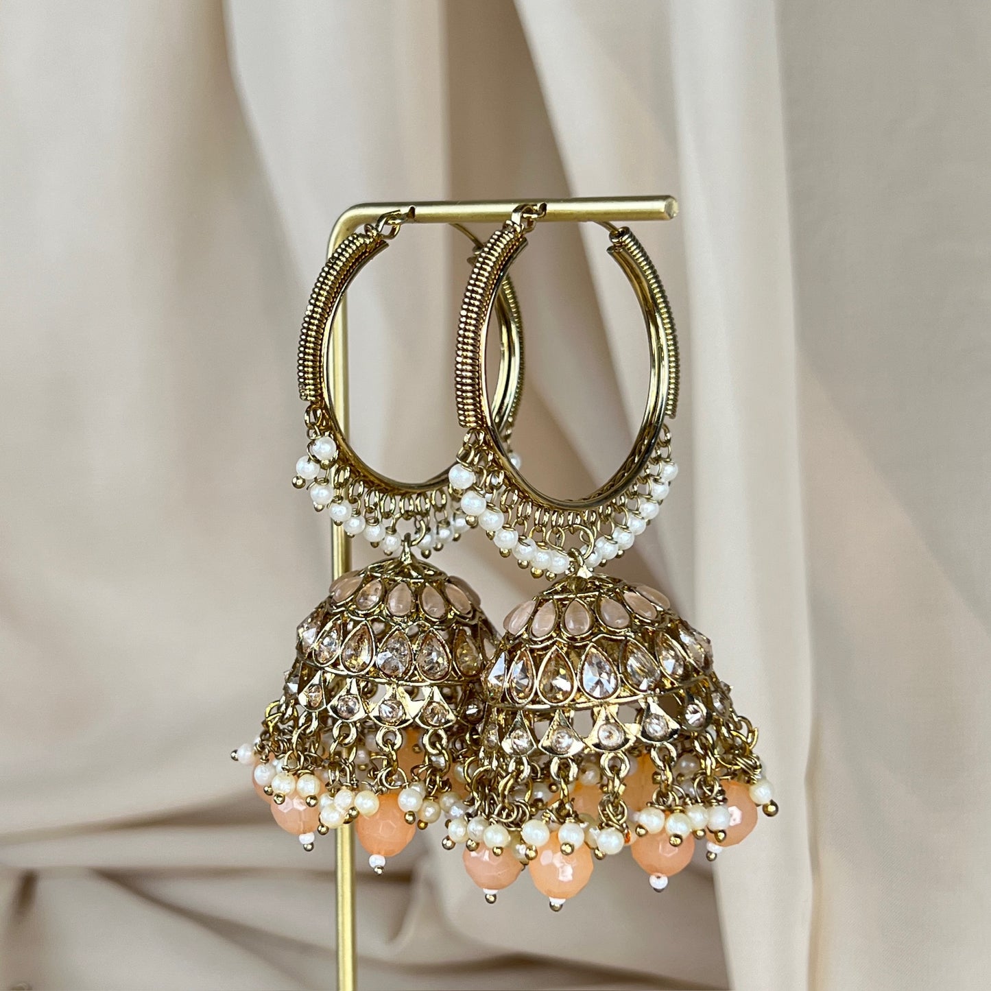Statement Jhumka Chandbali Earrings
