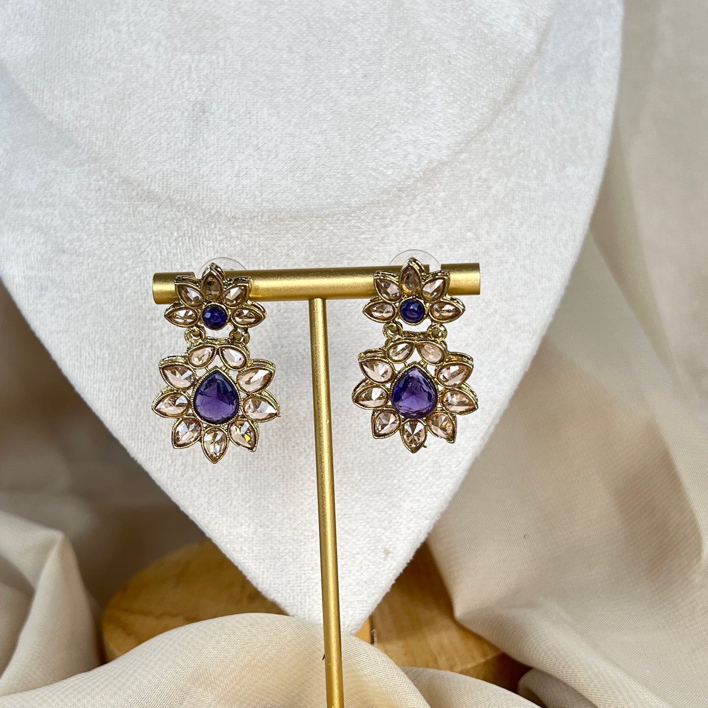 Flower Polki Necklace Set