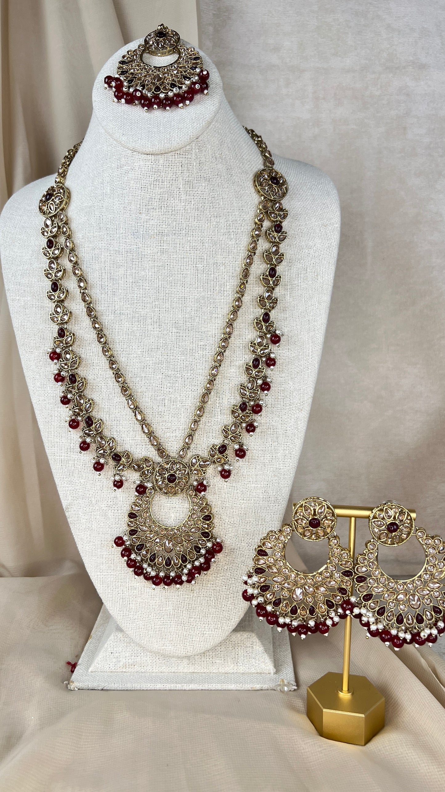 Polki Rani Haar | Mala | Long Necklace Set