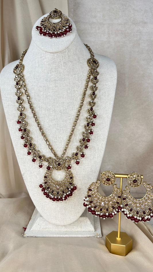 Polki Rani Haar | Mala | Long Necklace Set