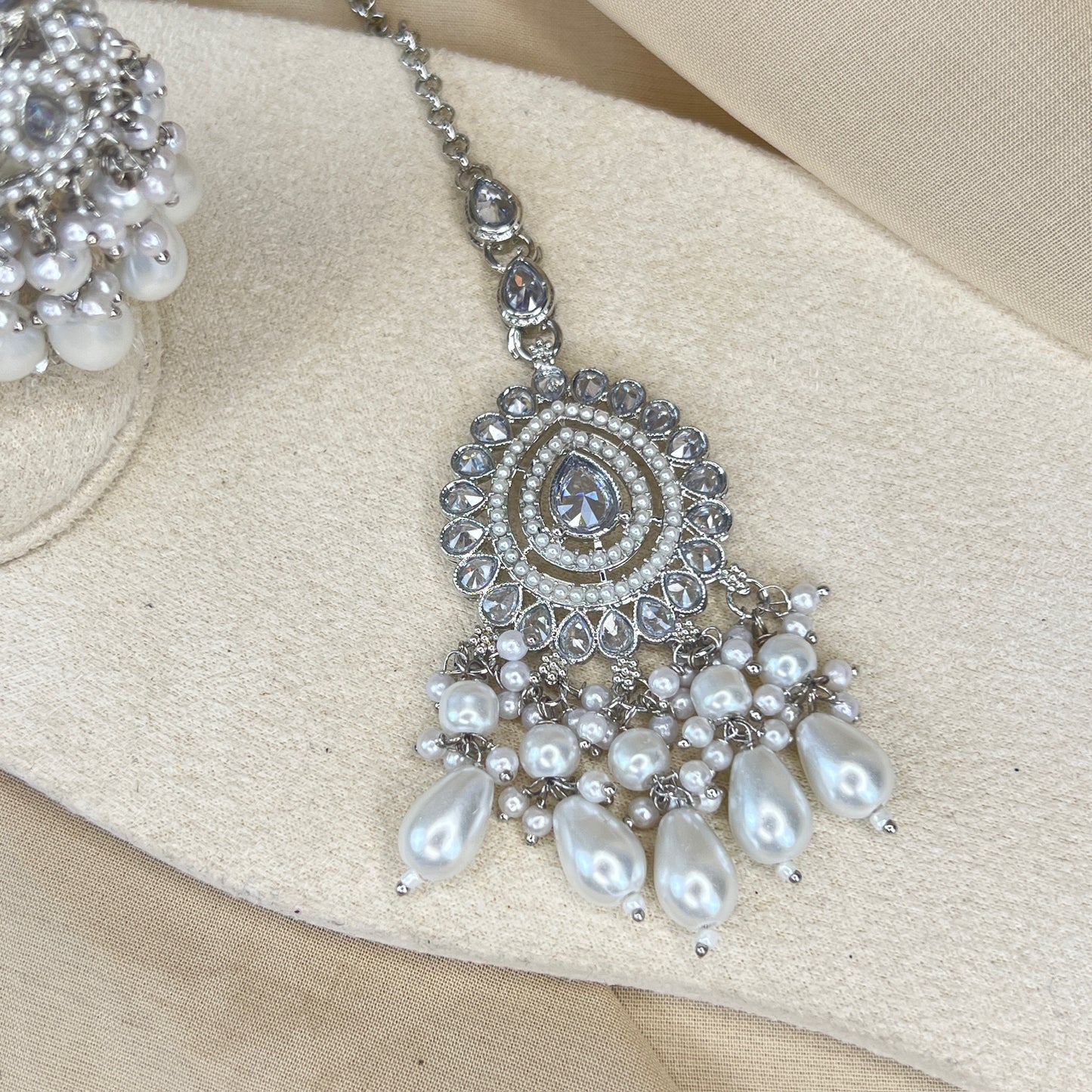 Oversized Jhumka Earring & Tikka Set