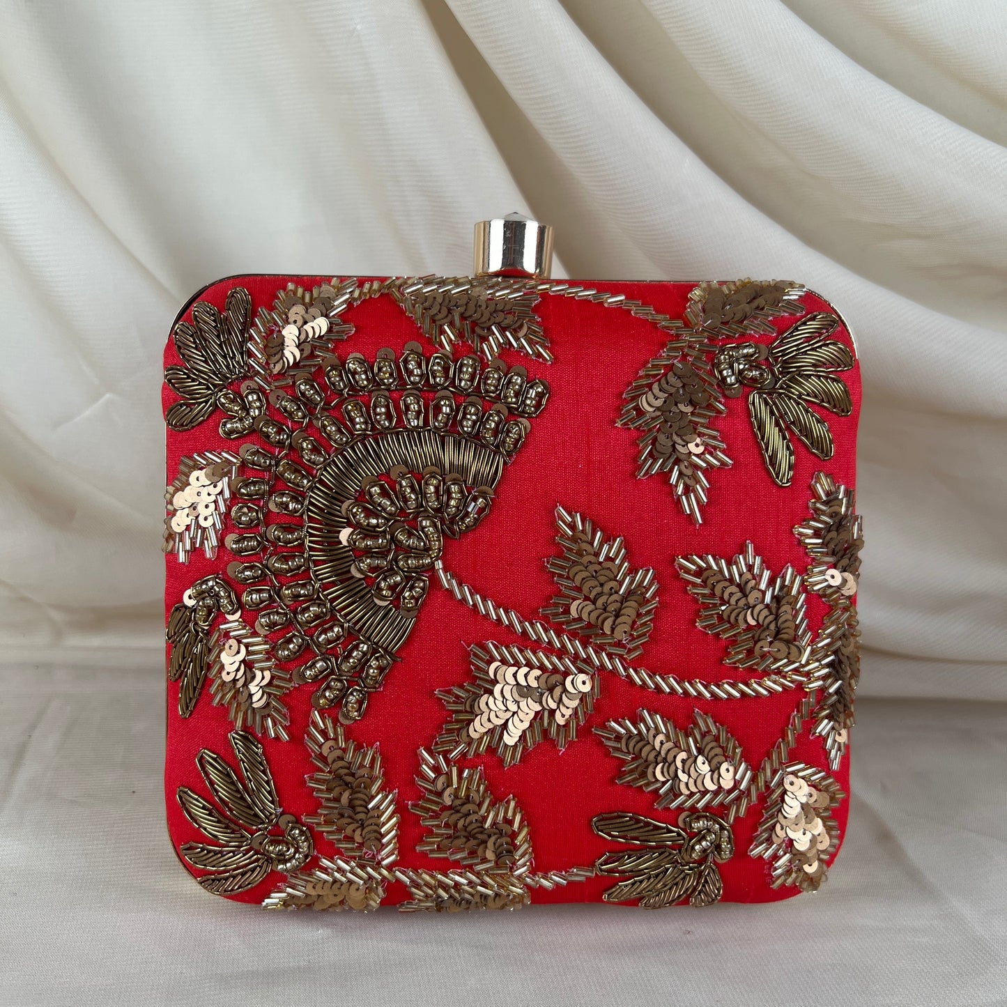 Square Emroidered Clutch