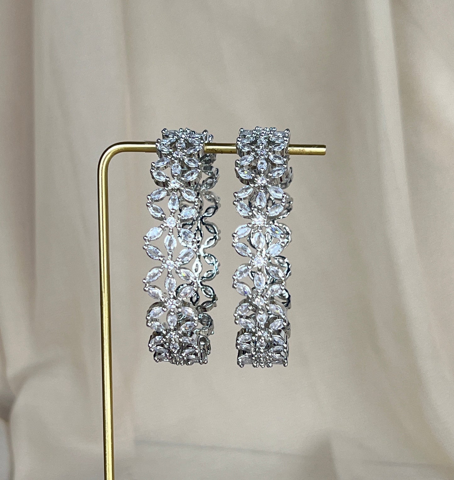 American Diamond | AD | Silver Bangle Pair