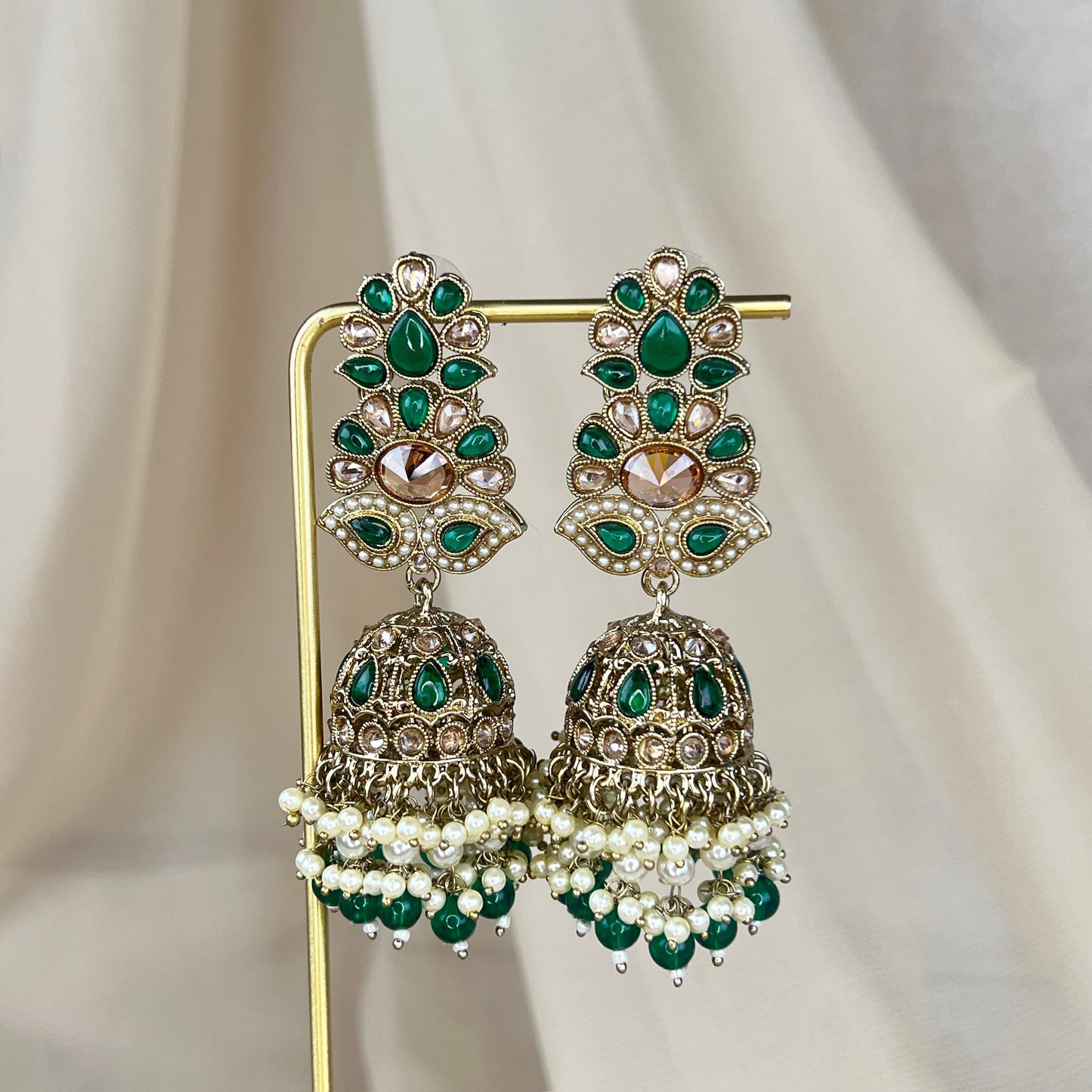 Large Polki Jhumkas