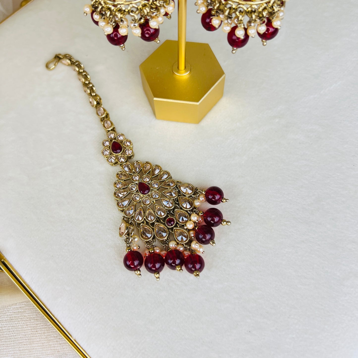 Large Semi Bridal Choker Bib Set