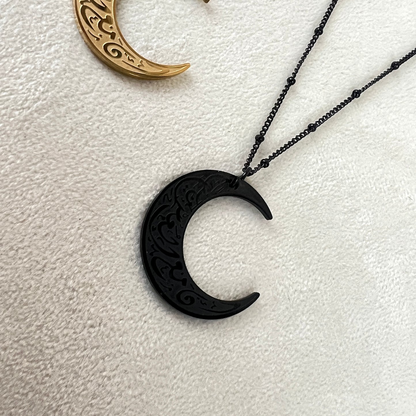 Hardship & Ease| Moon Pendant w/chain