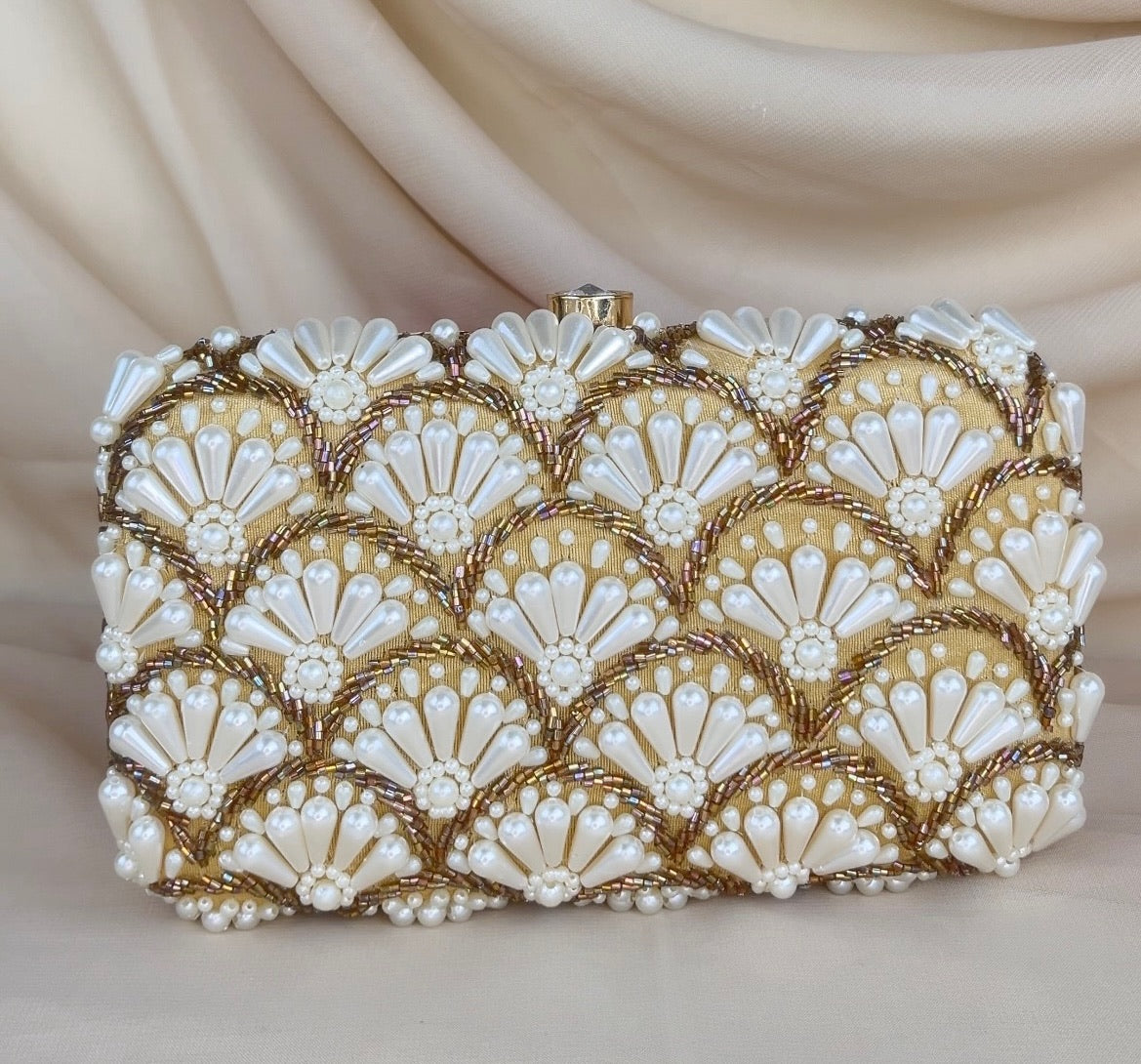 Pearl Rectangle Clutch