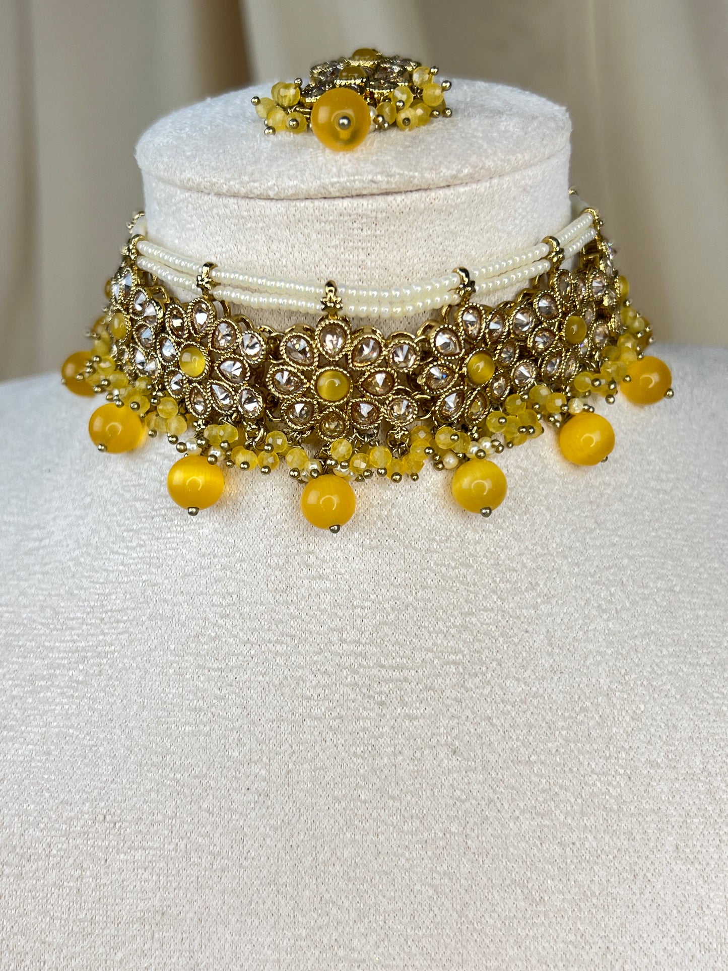 Polki Pearl Choker Set