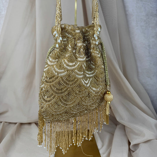 Gold Bridal Potli Bag | Purse