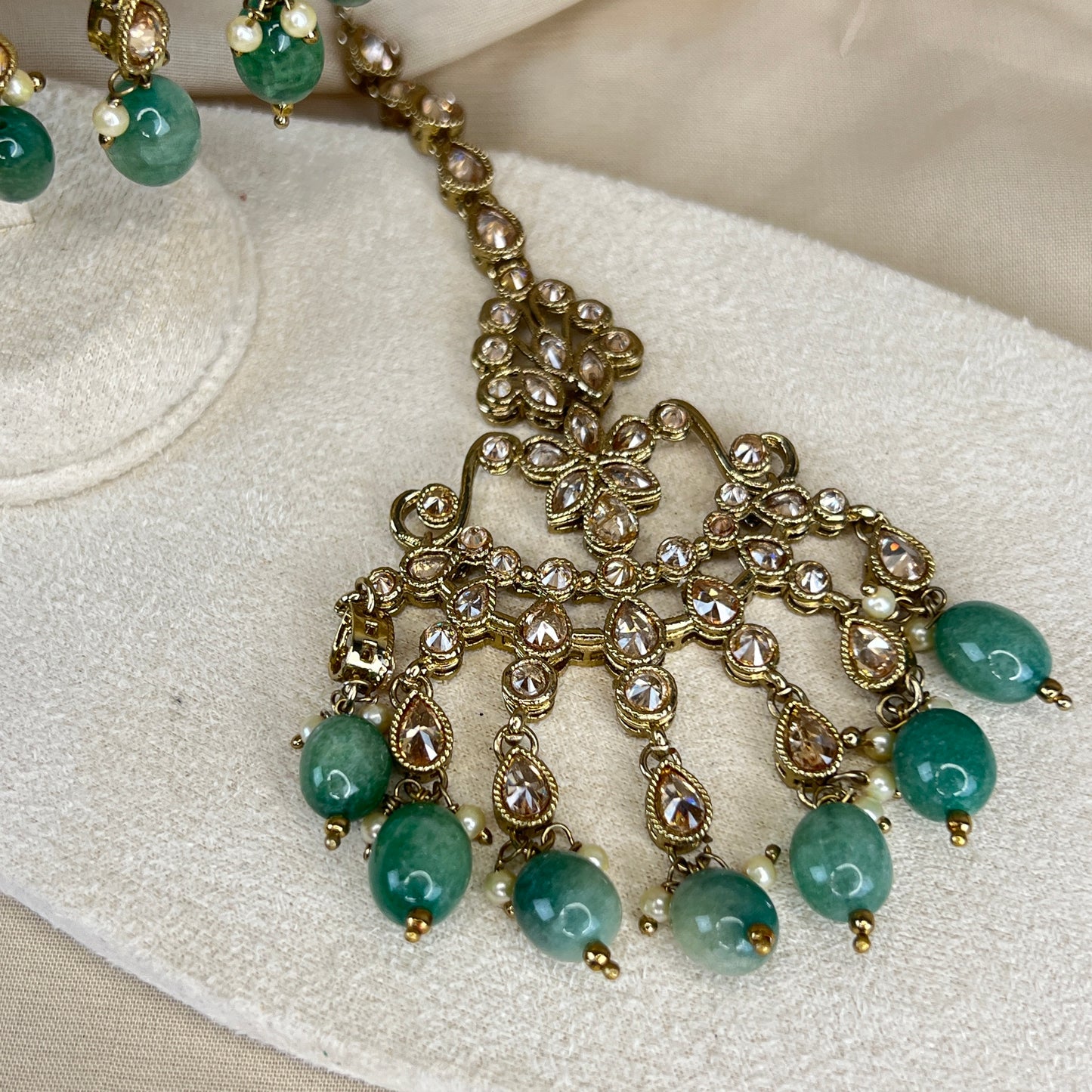 Oversized Earring and Tikka Set
