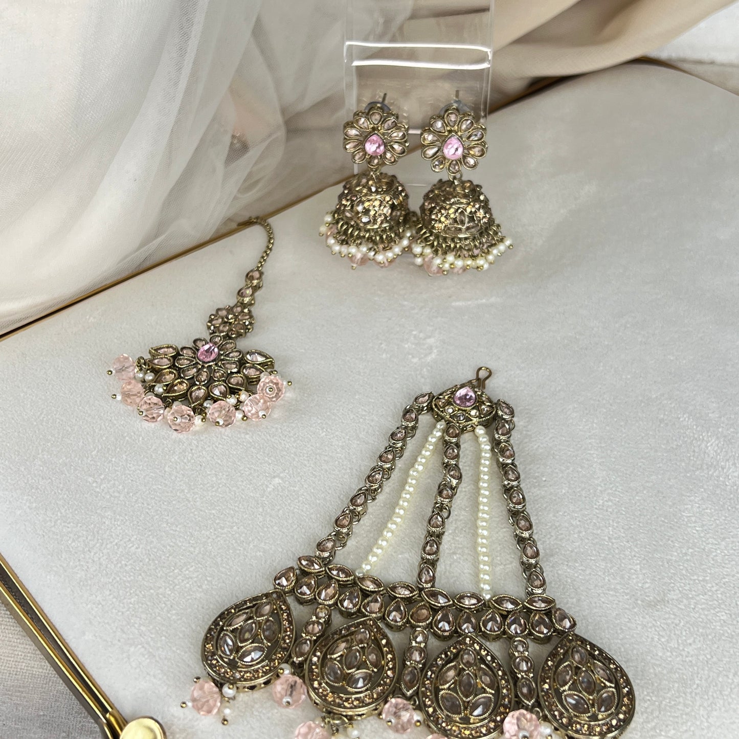 Double Choker Semi Bridal Set