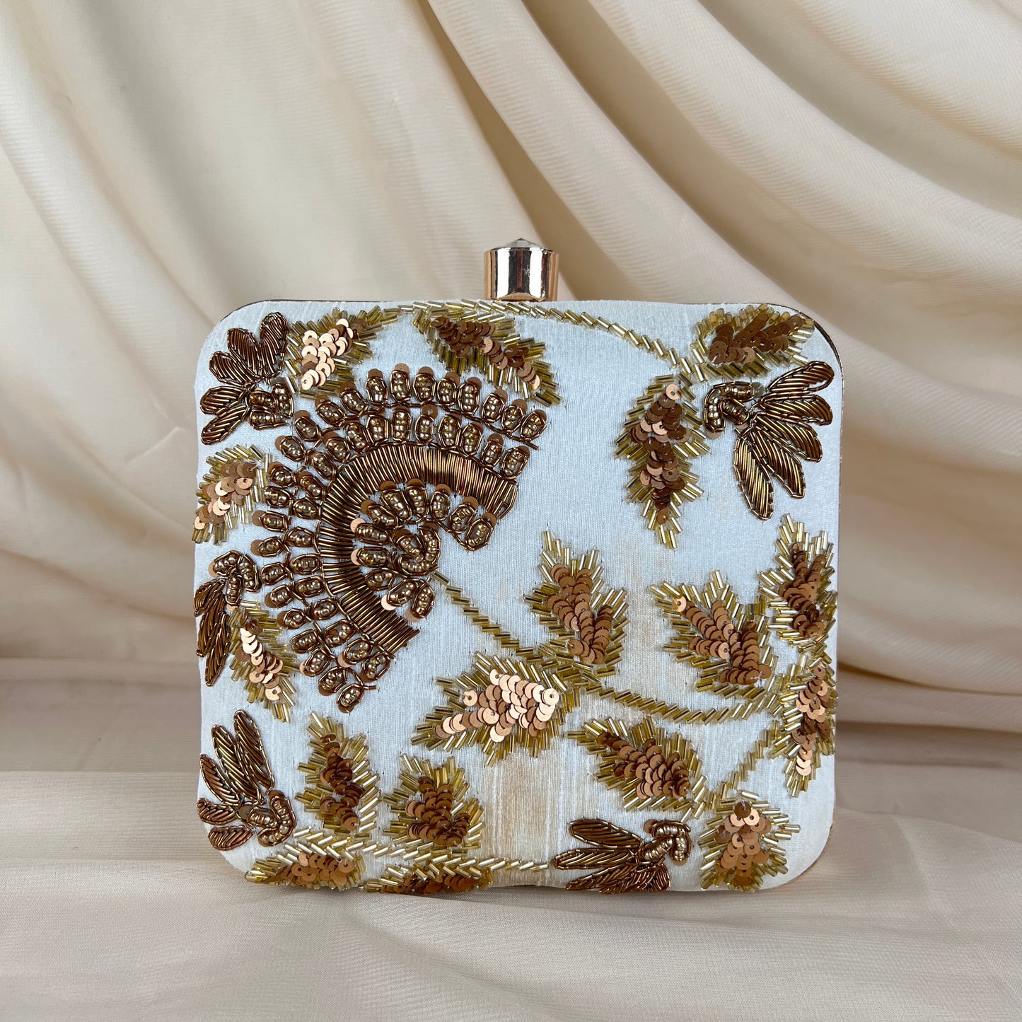 Square Emroidered Clutch