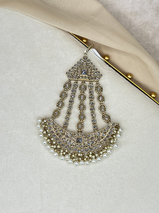 Oversize Side Tikka Headpiece | Jhoomar | Japta | Passa