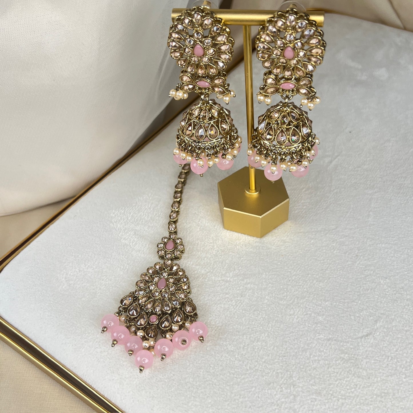 Large Semi Bridal Choker Bib Set
