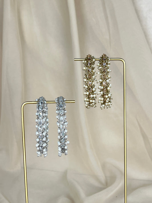 Polki Pearl Bangle Pair