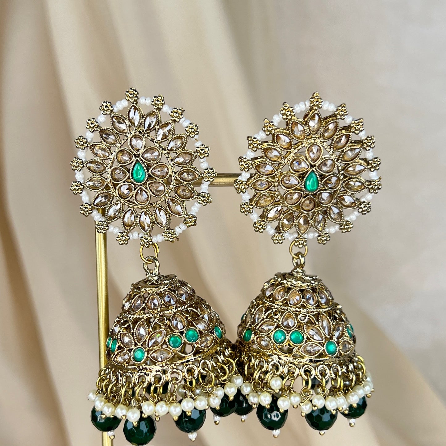 Statement Jhumka Polki Earrings