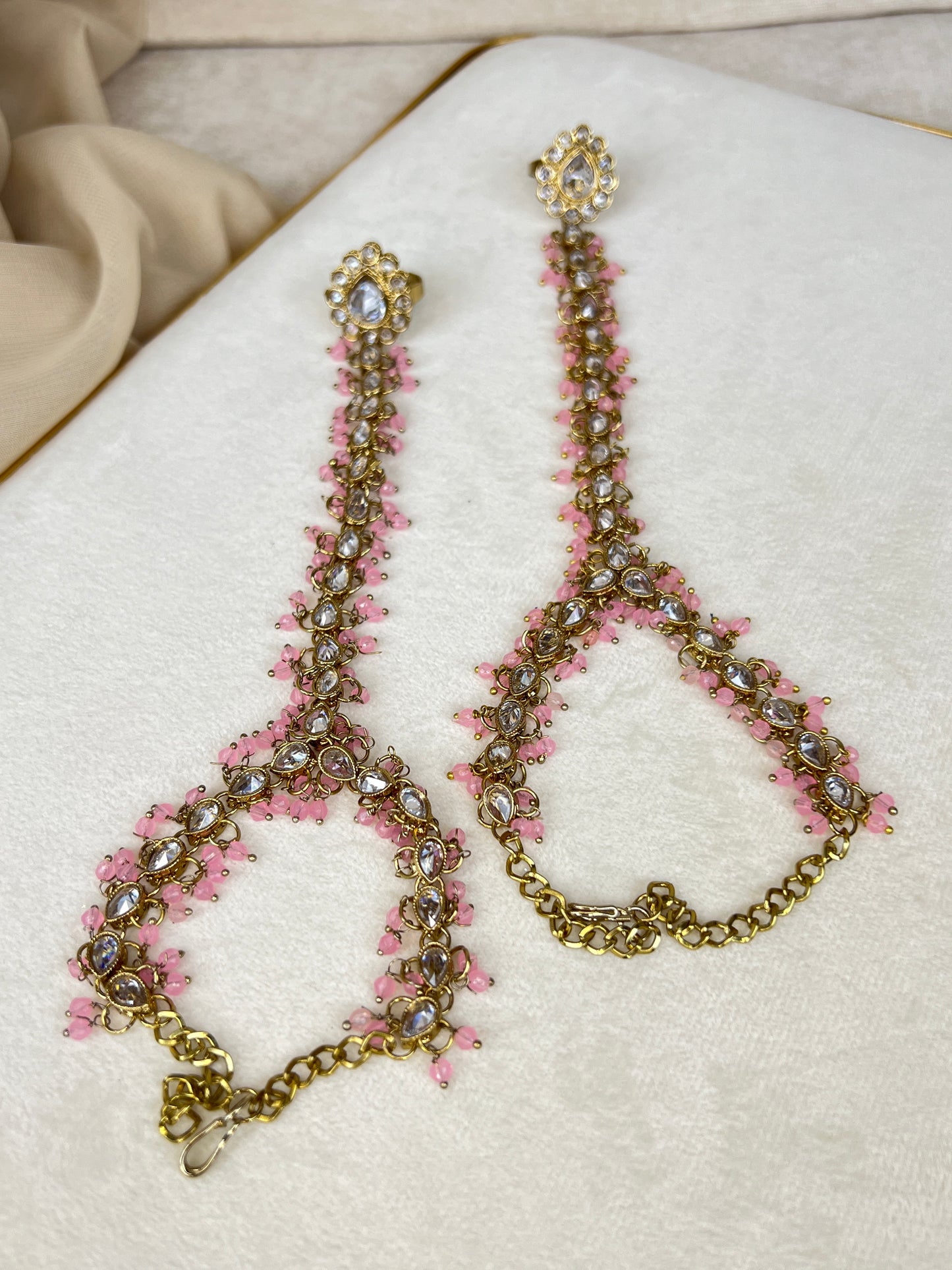Polki Hand Harness Ring Bracelet | Hath Panja