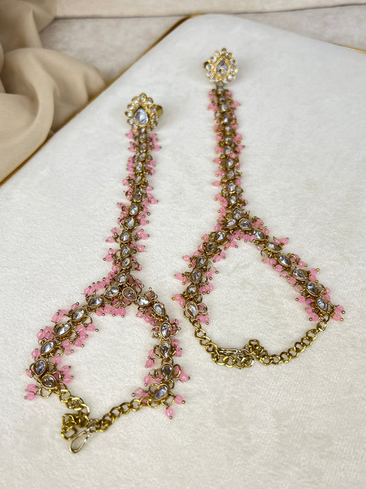 Polki Hand Harness Ring Bracelet | Hath Panja