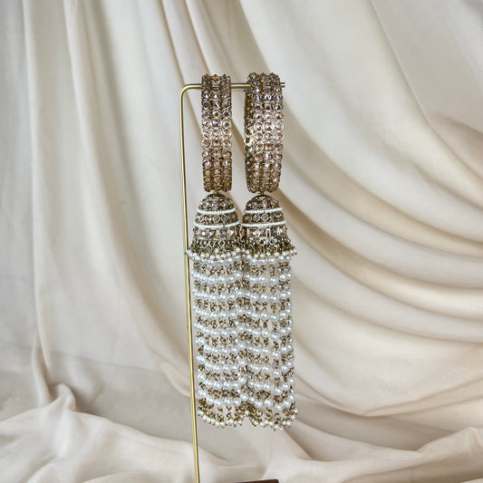 Kaleera Pearl Jhumka Bangles