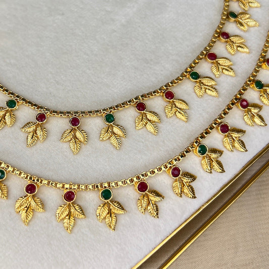 Dainty Gold Polki Payal | Anklet