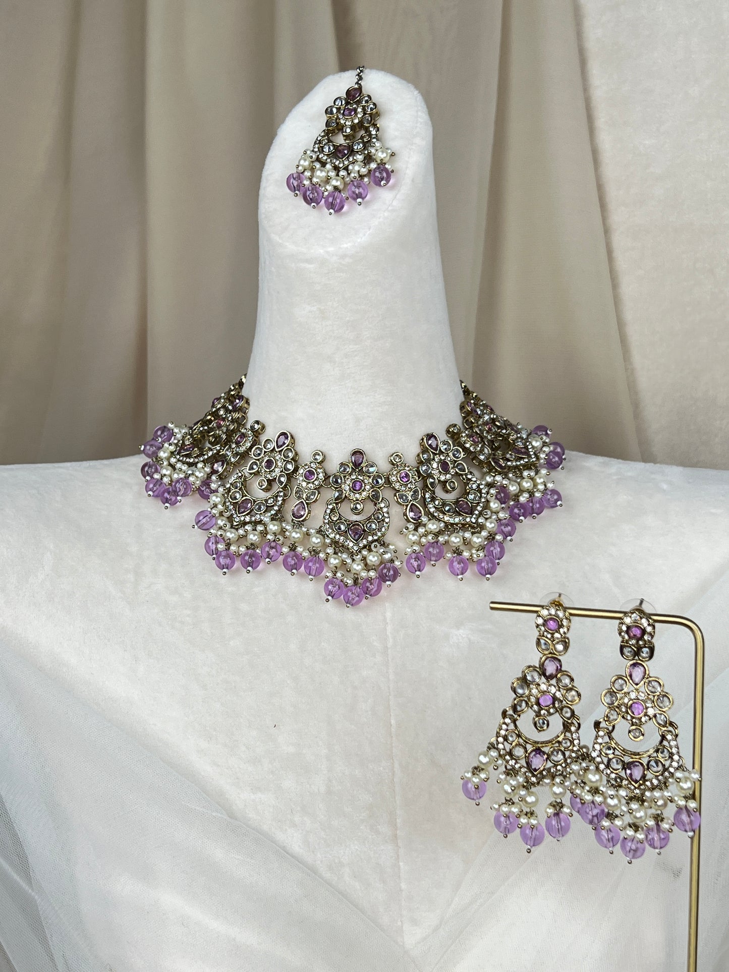 Polki Diamond Semi Bridal Set