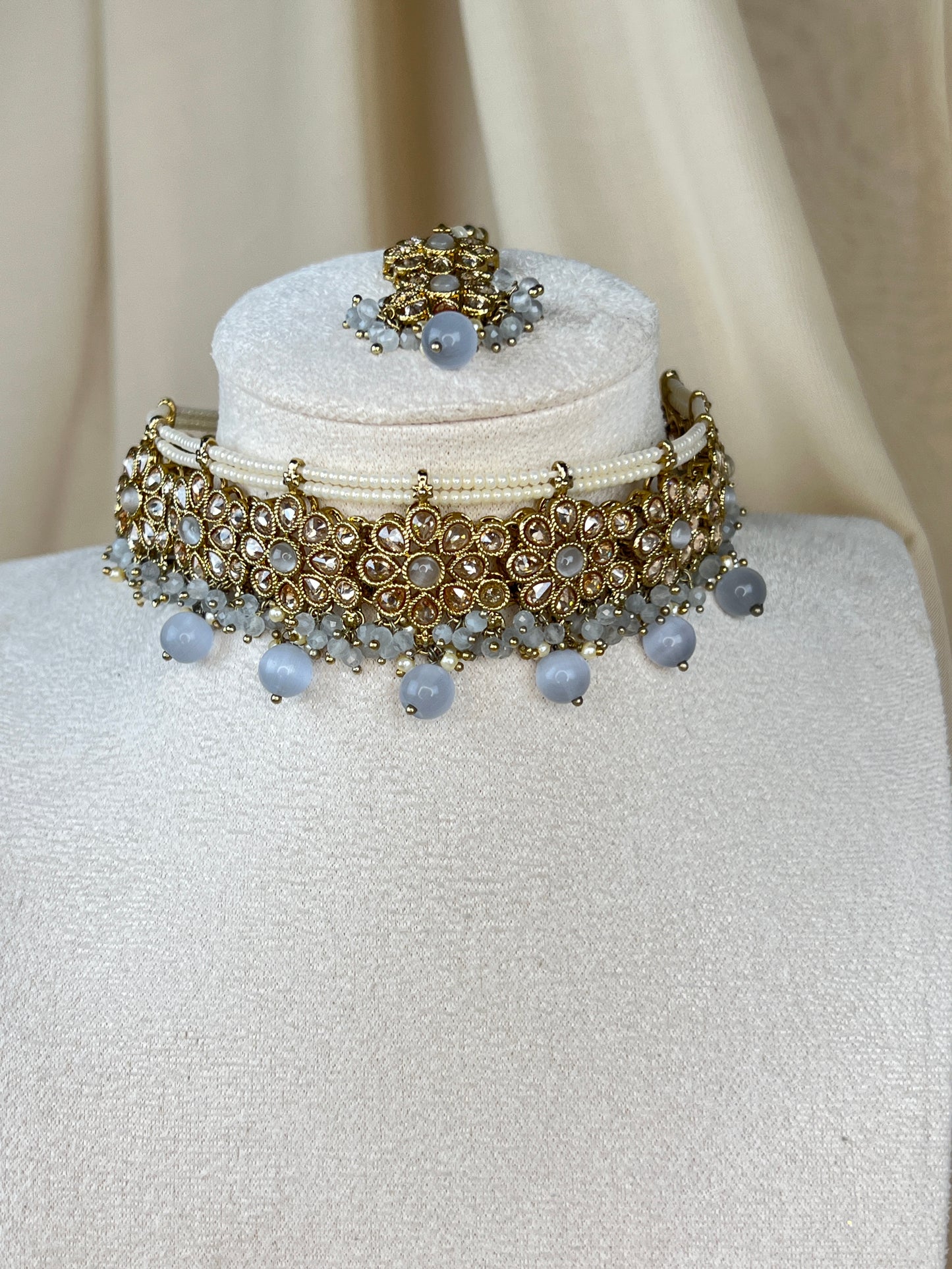 Polki Pearl Choker Set