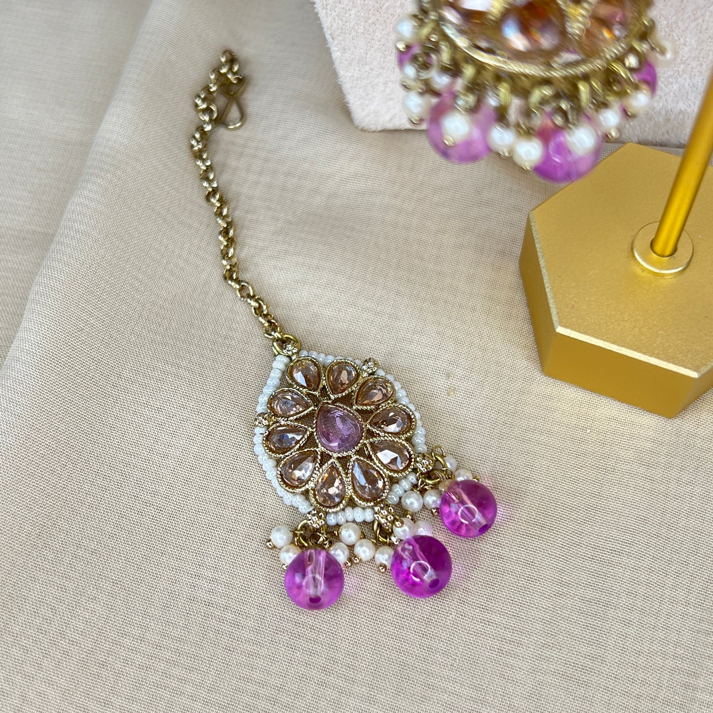 Pearl Choker Set with Large Jhumka Earrings