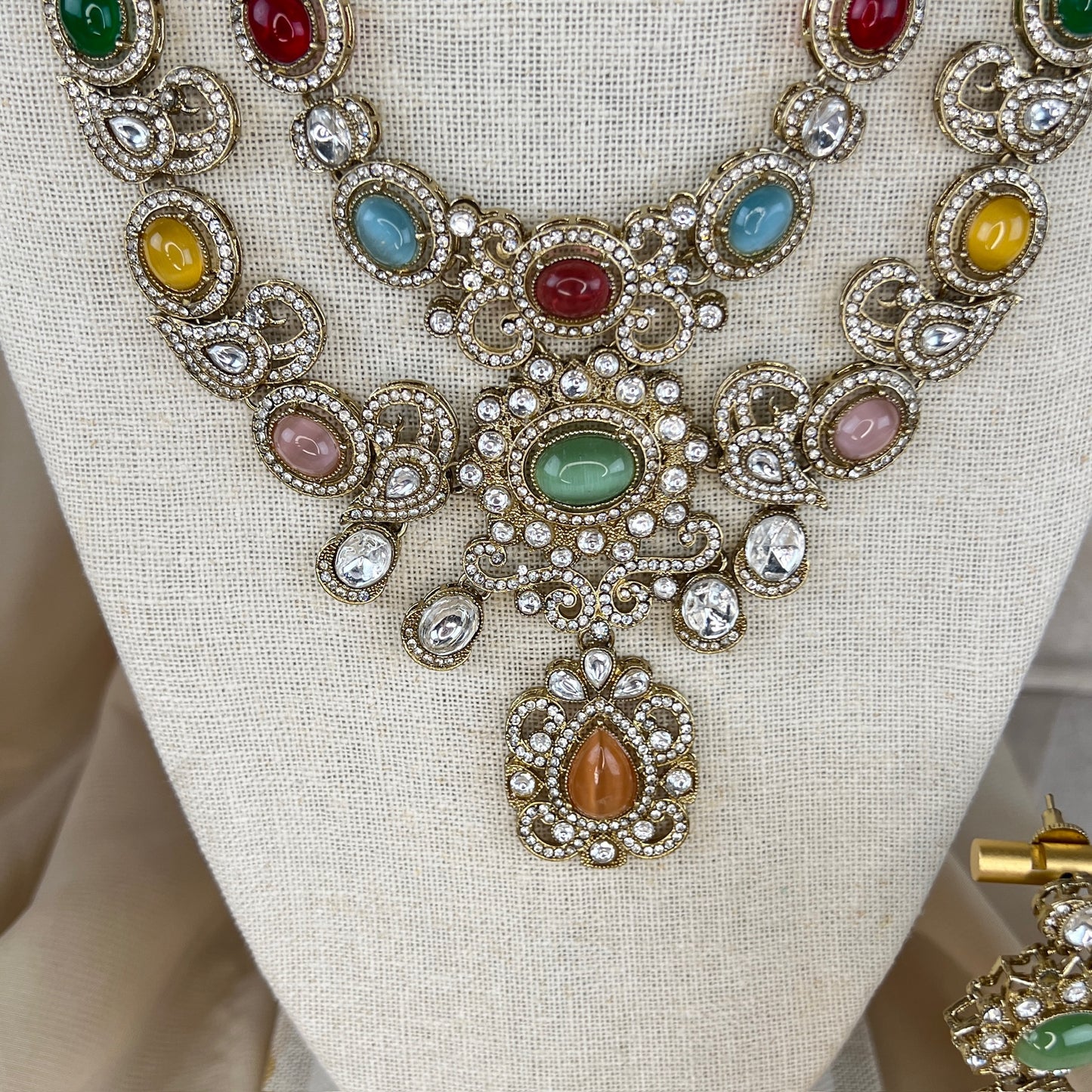 Multicolor Kundan | Long | Haar | Necklace Set