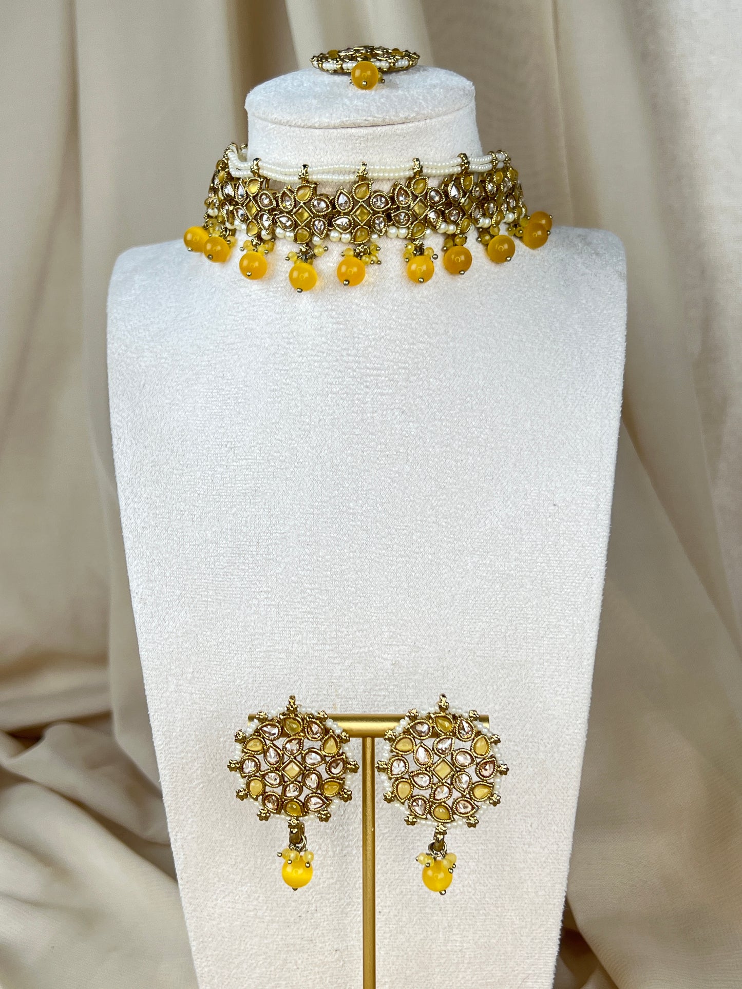 Polki Pearl Choker Set