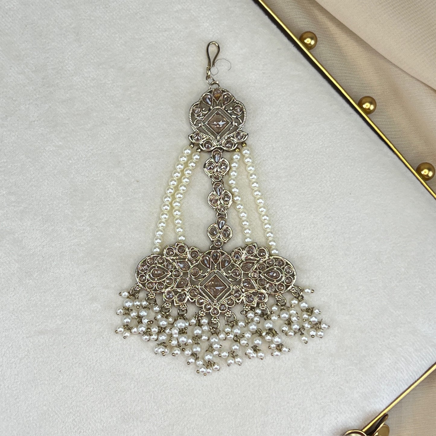Gold Polki Jhoomar | Jhapta | Side Tikka