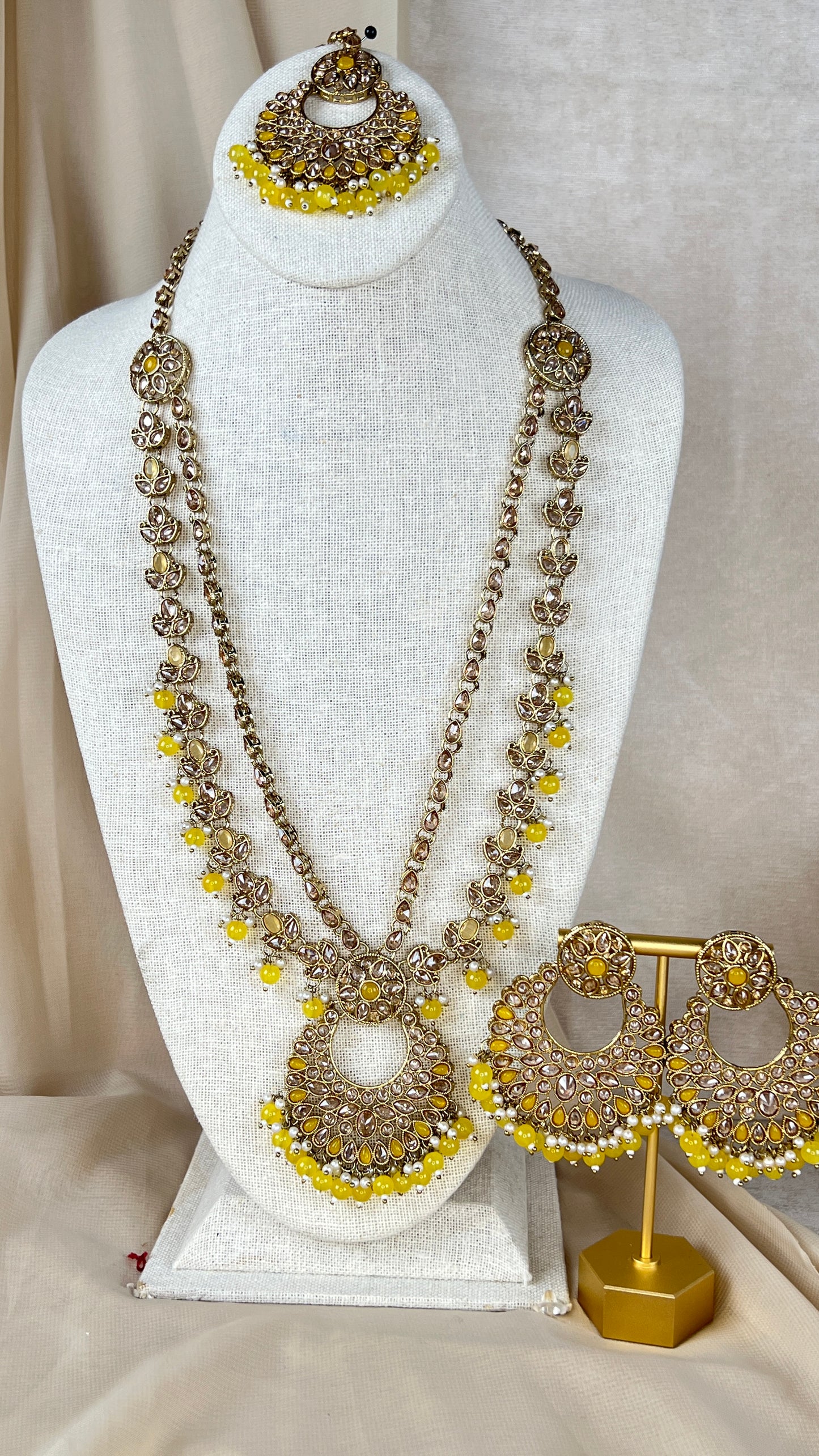 Polki Rani Haar | Mala | Long Necklace Set