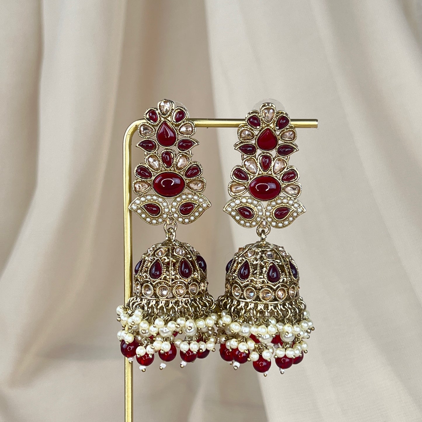 Large Polki Jhumkas