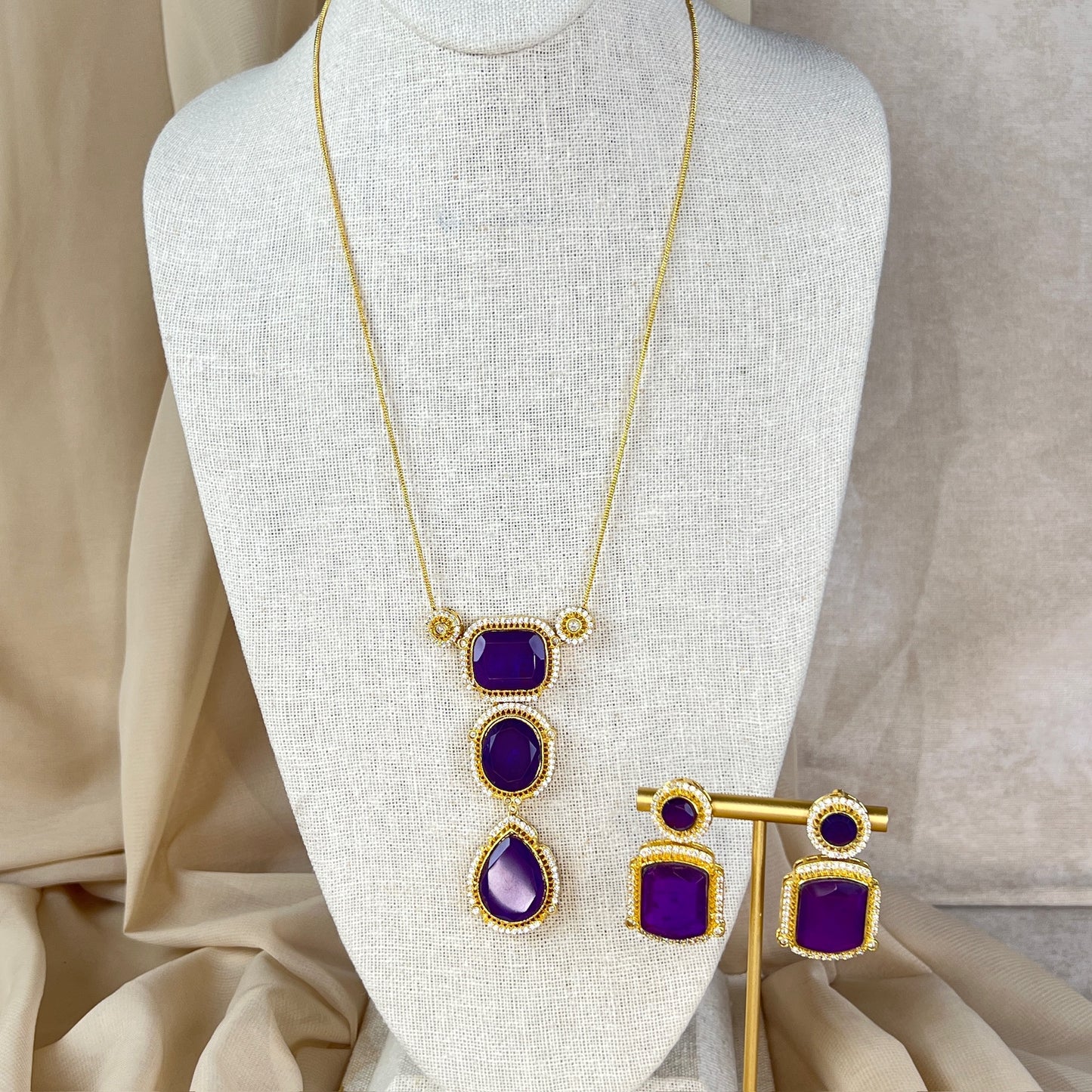 Large Kundan Gold Chain Necklace | Haar | Mala Set