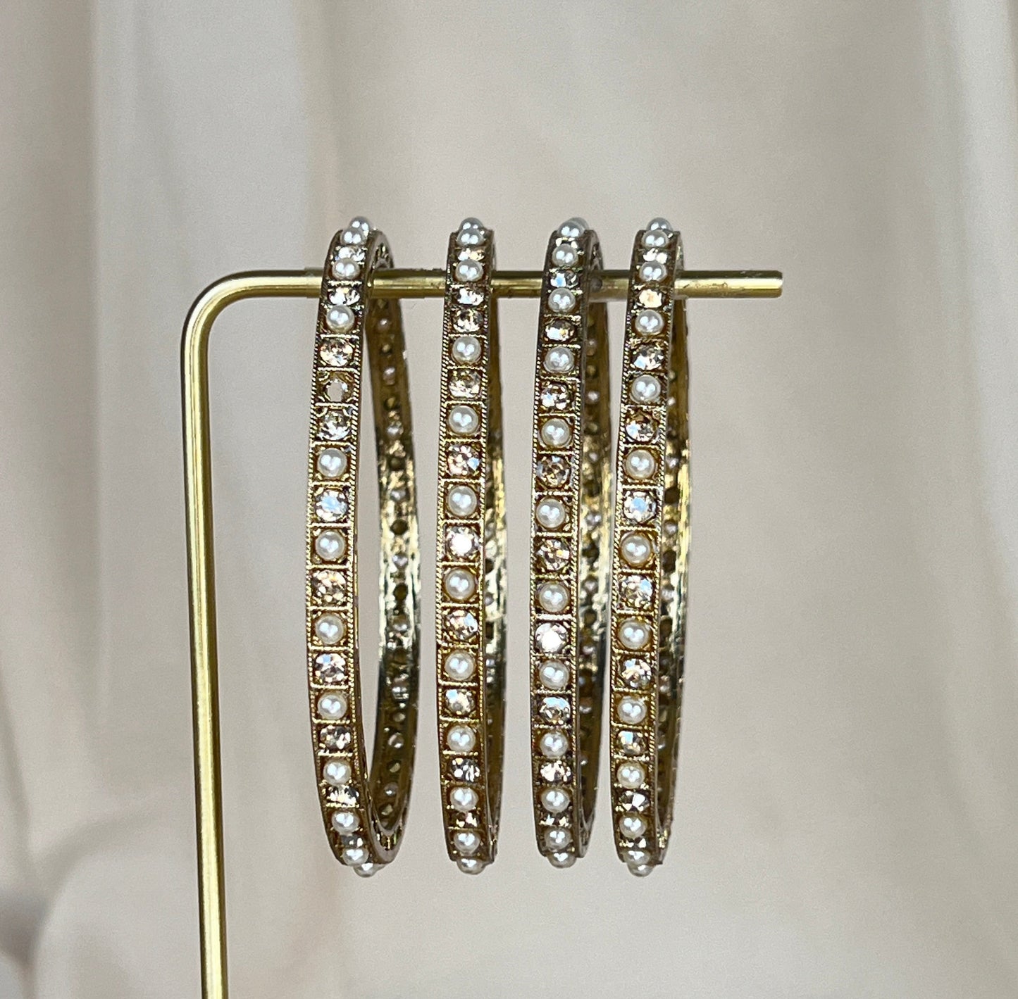 Polki Pearl Bangles
