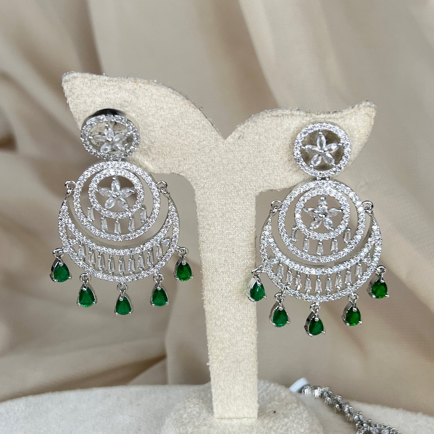 American Diamond | AD | Earring and Tikka Set
