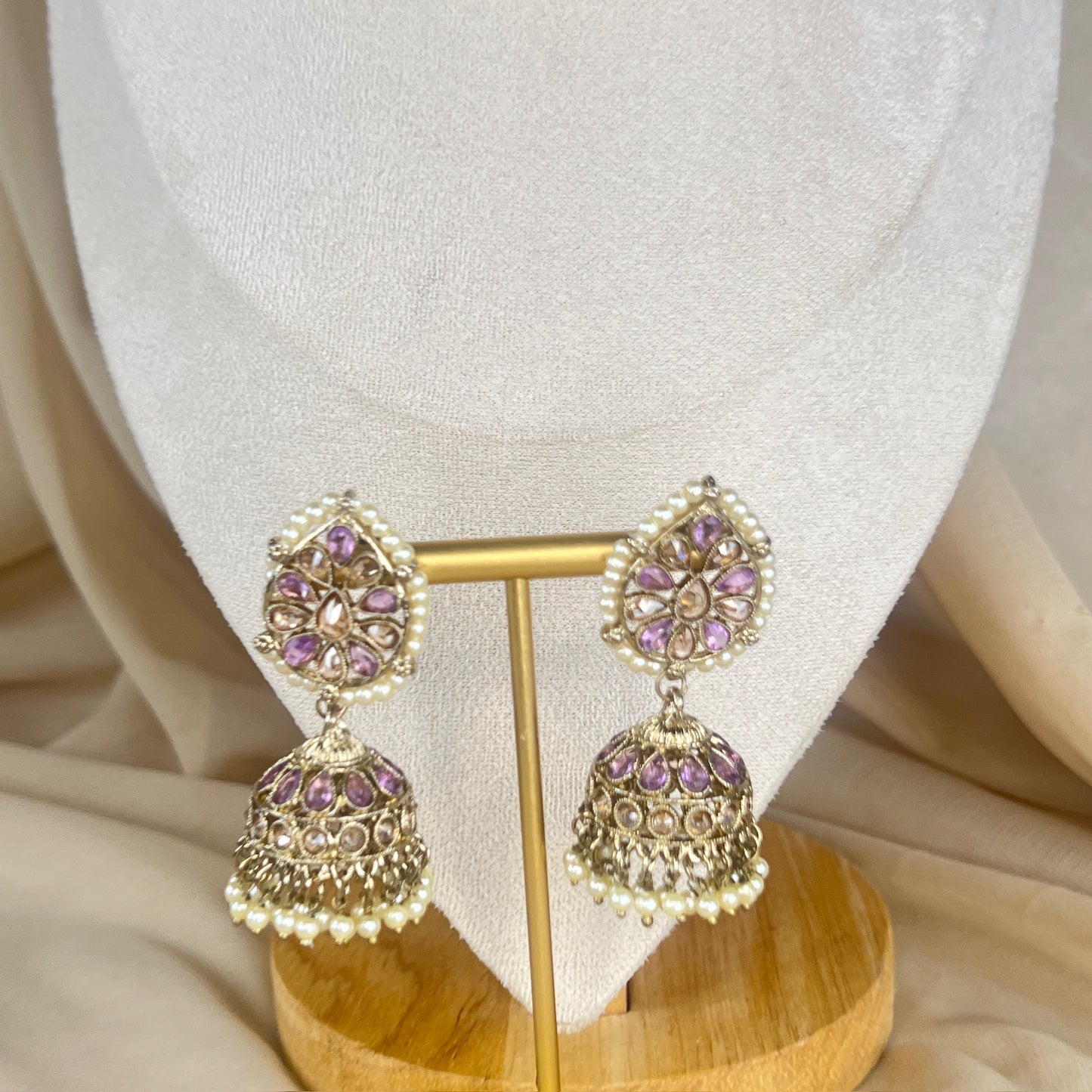 Dainty Necklace | Choker set w/Jhumka Earrings